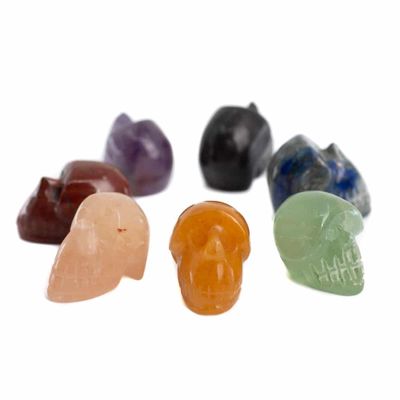Edelsteen Schedel Chakra set van 7 - (25mm)