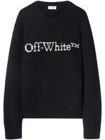 Off-White pull en laine à logo intarsia - Noir - thumbnail