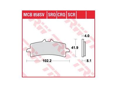 TRW Brake pad mcb 858 sv sintered metal