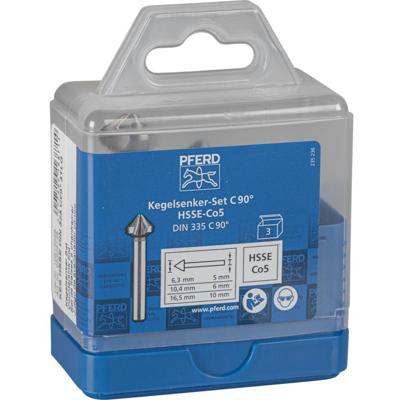 PFERD TOOLS SET KES HSSE DIN 335 C90° 3 25202155 Kegelverzinkboorset HSS 1 stuk(s)