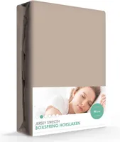 Premium Boxspring Hoeslaken Taupe - 80/90 x 220 cm - thumbnail