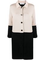 Christian Dior Pre-Owned manteau à design bicolore (2010) - Tons neutres