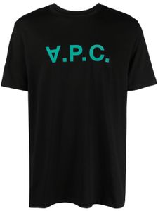 A.P.C. t-shirt en coton à logo appliqué - Noir