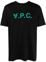 A.P.C. t-shirt en coton à logo appliqué - Noir - thumbnail