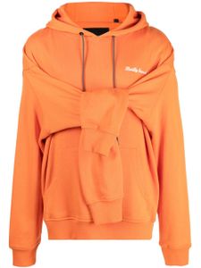 Mostly Heard Rarely Seen hoodie superposé à doubles manches - Orange