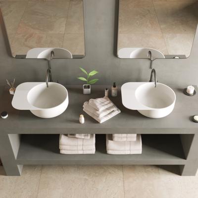 Wastafel Ideavit Solidcap 6.0 Opbouw 50x38x15.5 cm Solid Surface Mat Wit