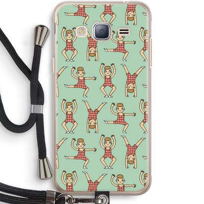 Gymboys: Samsung Galaxy J3 (2016) Transparant Hoesje met koord