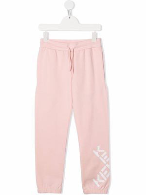 Kenzo Kids pantalon de jogging à logo imprimé - Rose