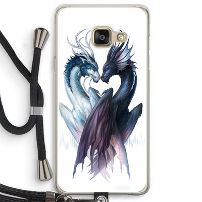 Yin Yang Dragons: Samsung Galaxy A3 (2016) Transparant Hoesje met koord
