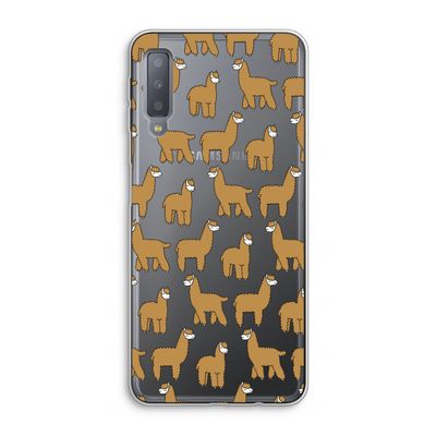 Alpacas: Samsung Galaxy A7 (2018) Transparant Hoesje