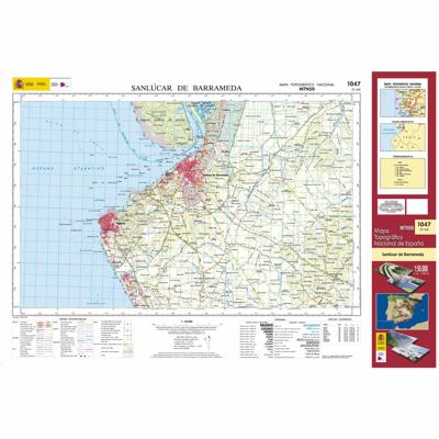 Topografische kaart 1047 MT50 Sanlúcar de Barrameda | CNIG - Instituto Geográfico Nacional1