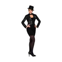 Kostuums voor Volwassenen My Other Me Show Woman Zwart Jas M/L