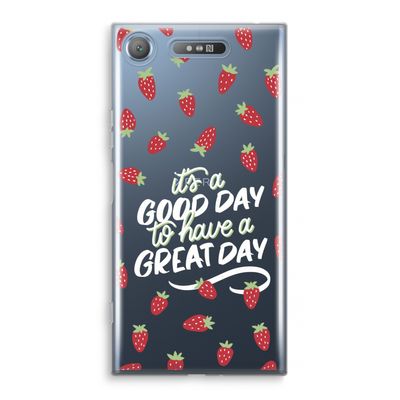 Don't forget to have a great day: Sony Xperia XZ1 Transparant Hoesje