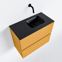 Toiletmeubel Mondiaz Ada | 60 cm | Meubelkleur Ocher | Lex wastafel Urban Rechts | Zonder kraangat