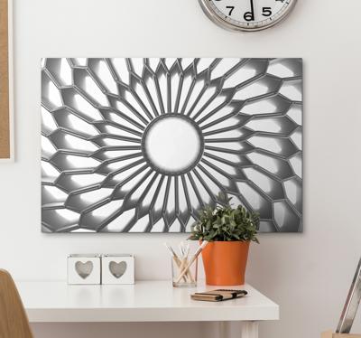 Mandala witte diamant 3d schilderij op canvas