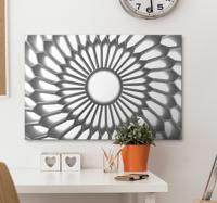Mandala witte diamant 3d schilderij op canvas