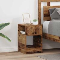 Bijzettafel 2 pcs Oudhout 30,5 x 30 x 45 cm Bewerkt hout