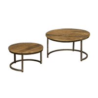 RENEW Salontafel 'Holly', Set van 2, Mangohout