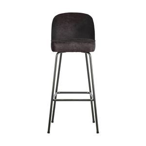 BePureHome Vogue barkruk H80 zwart leer