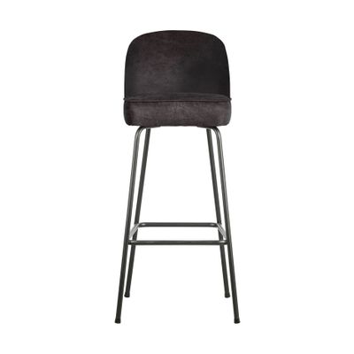 BePureHome Vogue barkruk H80 zwart leer