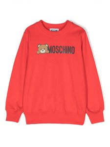 Moschino Kids sweat en coton à logo imprimé - Rouge