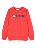 Moschino Kids sweat en coton à logo imprimé - Rouge - thumbnail