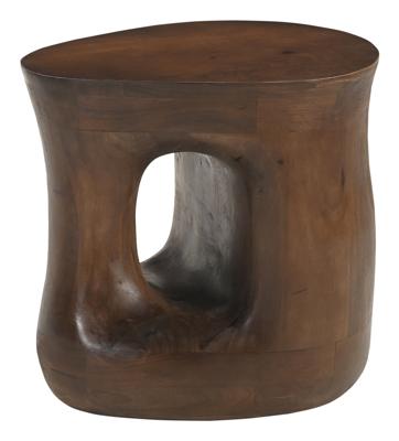 Artistiq Organische Bijzettafel 'Khaleel' Mangohout, 40 x 36cm, kleur Bruin