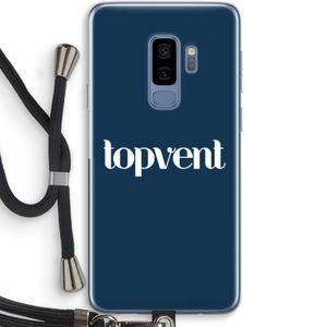 Topvent Navy: Samsung Galaxy S9 Plus Transparant Hoesje met koord