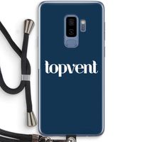 Topvent Navy: Samsung Galaxy S9 Plus Transparant Hoesje met koord