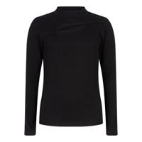 Long Sleeve Chest Opening Black