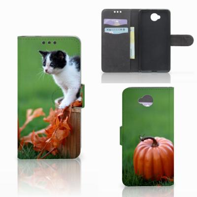 Microsoft Lumia 650 | Telefoonhoesje | Met pasjeshouder | Kitten