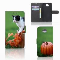 Microsoft Lumia 650 | Telefoonhoesje | Met pasjeshouder | Kitten