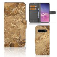 Samsung Galaxy S10 | Bookcase | Marmer Creme | Portemonnee hoesje