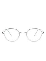 Lindberg lunettes de vue rondes à effet écailles de tortue - Noir - thumbnail