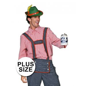 Grote maten Tiroler blouse heren