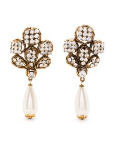 CHANEL Pre-Owned boucles d'oreilles clips à ornements strassés