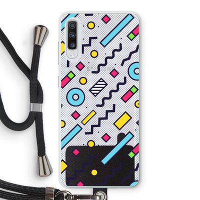 8-bit N°8: Samsung Galaxy A70 Transparant Hoesje met koord