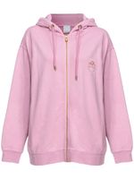 PINKO hoodie zippé à logo brodé - Rose