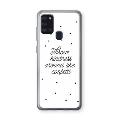 Confetti: Samsung Galaxy A21s Transparant Hoesje