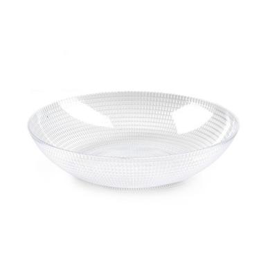 PlasticForte Fruitschaal - D30 x H6.5 cm - saladeschaal/ serveerschaal - kunststof - transparant PlasticForte Fruitschaal - D30 x H6.5 cm - saladeschaal/ serveerschaal - kunststof - transparant