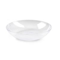 PlasticForte Fruitschaal - D30 x H6.5 cm - saladeschaal/ serveerschaal - kunststof - transparant