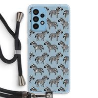 Zebra: Samsung Galaxy A52 Transparant Hoesje met koord