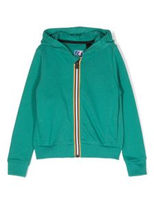 K Way Kids hoodie en coton à fermeture zippée - Vert