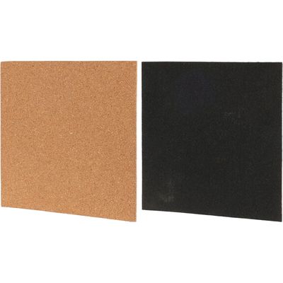 Krijtbord/prikbord set - met punaises/krijtmarker - 22 x 22 cm - kurk