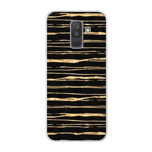 Gouden strepen: Samsung Galaxy A6 Plus (2018) Transparant Hoesje