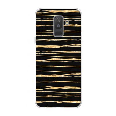 Gouden strepen: Samsung Galaxy A6 Plus (2018) Transparant Hoesje