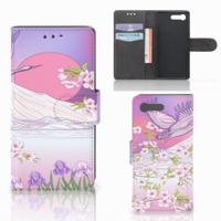 Sony Xperia X Compact | Telefoonhoesje | Met pasjeshouder | Bird Flying