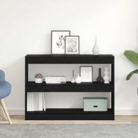 Boekenkast Zwart eiken 100 x 30 x 72 cm Bewerkt hout