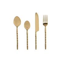 Bestek Home ESPRIT Gouden Roestvrij staal 4,5 X 2 X 21 CM 16 Onderdelen