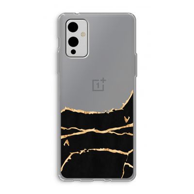 Gouden marmer: OnePlus 9 Transparant Hoesje